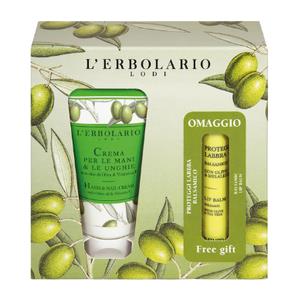 L'ERBOLARIO CREMA MANI & UNGHIE 75ML - Trattamento Idratante, Emolliente e Nutriente con Omaggio Proteggi Labbra Balsamico