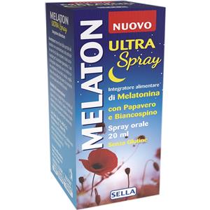 SELLA Melaton Ultra Spray Orale 20ml - Integratore di Melatonina con Assorbimento Rapido