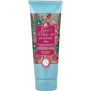 TESORI D'ORIENTE Body Lozione AYURVEDA 250 ml, lozione aromatica per il corpo con estratto di frutta amla, olio di sesamo, aloe vera e calendula, rituale benessere per corpo e sensi