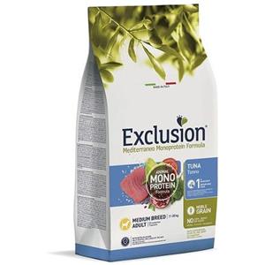 *Exclusion EXCLUSION MEDITERRANEO MONOPROTEIN PER CANI ADULT MEDIUM BREED CON TONNO 12 KG
