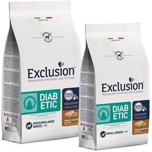 Exclusion Diet Monoproteico Diabetic per Cani Adulto Medium/Large - Maiale, Sorgo e Piselli - 2 Kg