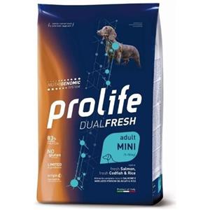 Prolife Crocchette Mini Adulto Salmone e Merluzzo con Riso - 2 kg