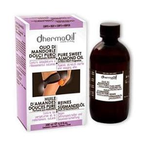 Herbit Italia DhermaOil Olio di Mandorle Dolci Profumato Agrumi 200 ml - Coadiuvante per Smagliature e Rilassamento Cutaneo