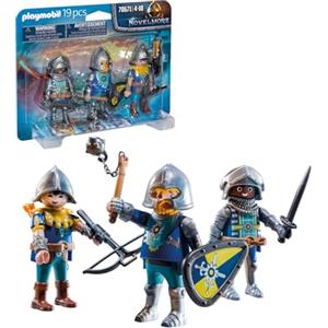 Playmobil Cavalieri di Novelmore 70671 - Set di 3 Action Figure con Armature e Armi, dai 4 Anni