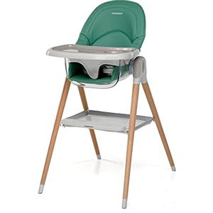 Foppapedretti Seggiolone e Baby Sedia Bonito, bambini da 6 mesi a 3 anni (fino a 15 Kg), Imbottitura Removibile e Lavabile, Seduta Ergonomica e Reclinabile, Doppio Vassoio Regolabile, Verde