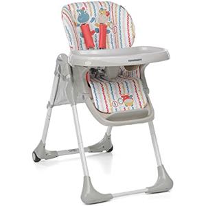 Foppapedretti Seggiolone Meeting, bambini da 6 mesi a 3 anni (fino a 15 Kg), Seduta/Poggiapiedi/Schienale Regolabili, Cesto Porta Oggetti, Stabile e Confortevole, con Imbottitura Lavabile, Circus