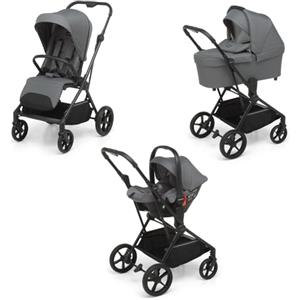 Foppapedretti Spritz I-Size, Sistema Modulare Combinato per Bambini, Navicella Passeggino e Seggiolino auto I-Size, Titanium