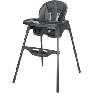 Bebeconfort Meely Plus Seggiolone Pappa 2 in 1, 6 mesi-3 anni, Seggiolone Evolutivo convertibile in Seggiolina per Bambini, Reclinabile 2 Posizioni, Leggero (4 kg), Cuscini imbottiti, Tinted Graphite