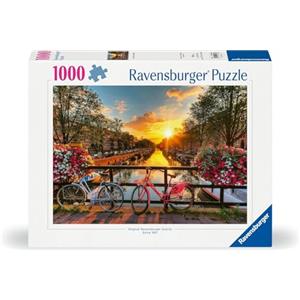 Ravensburger - Puzzle 1000 Pezzi Biciclette Ad Amsterdam, Adulti 70x50cm