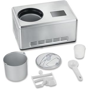 SEVERIN EZ 7406 Gelatiera 2in1, yogurt, display touch LED, 2 contenitori da 2 L, timer, raffreddamento automatico, Gelatiera autorefrigerante, mantiene freddo 30 min, ricettario, acciaio inox
