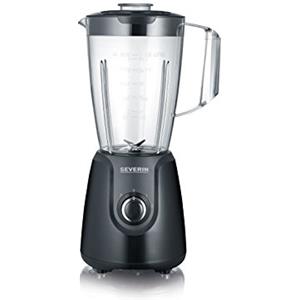 SEVERIN SM 3707 Frullatore con capacità 1,5 L e contenitore in tritan, Frullatore elettrico con 2 velocità e funzione Pulse, Frullatore da cucina con lame in acciaio, 600W, nero