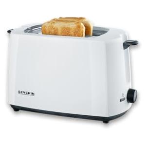 SEVERIN Tostapane Automatico Con Griglia Scaldapanini Integrata, Con Vassoio Raccoglibriciole E Potenza Di 700 W, Bianco/Nero, AT 2286