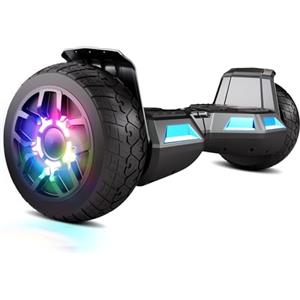 SISIGAD Hoverboard 8.5" Todo Terreno, Estándar de la UE- Bluetooth Integrado con Potente Motor, Monopatín Eléctrico Auto-Equilibrio, Regalo para Adolescentes y Adultos