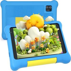 MUISOO Tablet per bambini, tablet da 7 pollici per bambini, 5 GB RAM+32 GB ROM 128 GB Expand, controllo genitoriale, software per bambini preinstallato, doppia fotocamera (blu)