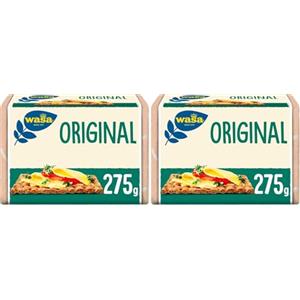 Wasa Original, Cracker con 100 percento Farina di Segale, Ricchi di Fibre, 275 g (Confezione da 2)