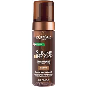 L'Oreal Paris Skincare Sublime - Mousse d'acqua idratante in bronzo, asciugatura rapida, autoabbronzante senza striature, per abbronzatura dall'aspetto naturale, 5 once liquide