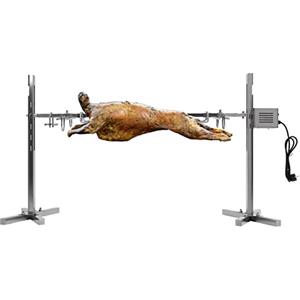 Gaabungky Barbecue per maialino in acciaio inox, altezza regolabile, con sistema di rotazione, griglia elettrica, design sospeso, per diverse attività all'aperto