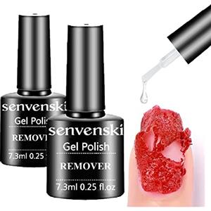 Senvenski Remover Semipermanente, Rimuovi Smalto Semipermanente Unghie, Gel Remover per Unghie, Facilmente & Presto Soak Off Gel Polish (XJ2-001)