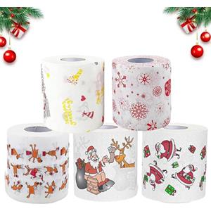 Sunshine smile Carta igienica di Natale,3 rotoli di carta igienica divertente di Natale,Carta igienica Babbo Natale,Rotoli di carta igienica di Natale,Divertente novità carta igienica,per Natale decorativo
