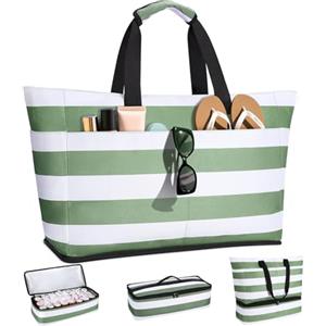 CIRYCASE Borsa Mare Grande con Termica XXL, 54L Borsa da Spiaggia Viaggio Impermeabile, Pieghevole Borsone Mano Tote Bag Multitasche, Borse per Attrezzatura da Nuoto Famiglia/Shopping/Palestra/Vacanze