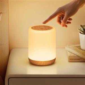 CAKLIK Lampada da Comodino Touch Dimmerabile, LED Lampada Notturna con 256 RGB e 3 Modalità, 2000mAh Abat Jour Senza Fili USB Ricaricabile con Timer per cameretta dei bambini Adulto