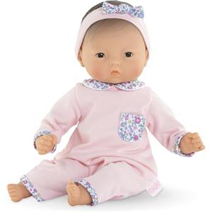 Corolle Bébé Calin Mila - Bambolotto morbido con occhi addormentati che si aprono e si chiudono, profumato alla vaniglia, collezione Mon Premier Poupon per bambini dai 18 mesi in su