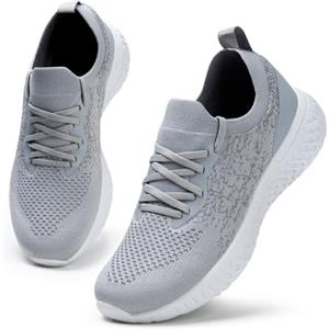HKR Sneakers Donna Leggero Mesh Tennis per Ginnastica Sportive Fitness Camminare Outdoor Running Jogging Sneakers Bianco EU 41