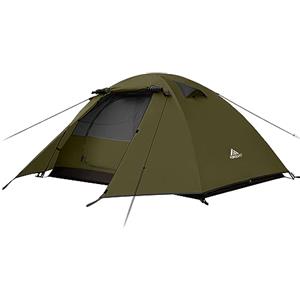 Forceatt Tenda Campeggio 3 Persone, Impermeabile Antivento Tenda a Due Porte, Ultra-Leggero Facile da Installare Tende da Campeggio, per Campeggio, Spiaggia, Arrampicata, Escursionismo