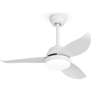snsok Ventilatore da Soffitto con Luce LED 36" - 6 Velocità, 3 Luci Regolabili, Motore DC Silenzioso, Telecomando e Timer, Funzione Inverso Estate/Inverno - Per Camera da Letto, Soggiorno, Casa Moderna