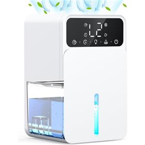 SENTICUM Deumidificatore Casa Muffa 1500ML, Modalità Sonno e Luce LED Colorata, Spegnimento Automatico, 28dB Funzionamento Silenzioso, Timer 12 Ore, per Casa Bagno