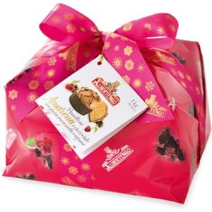 ALBERTENGO PANETTONE AMARENA E CIOCCOLATO CON GLASSA SENZA UVETTA E AGRUMI 1 KG