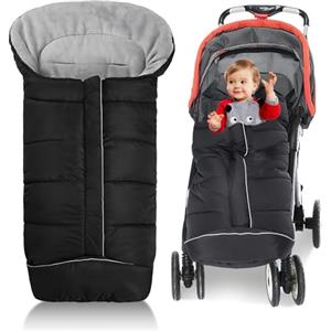 Rakuker Sacco Passeggino Invernale, 97 × 44cm Coprigambe Universale Sacco Passeggino InvernaleImpermeabile Antivento Tappetino,Adatto per Passeggini,Seggiolini Auto