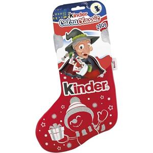 Kinder Calza Rossa - 13 Snack Dolci al Cioccolato Assortiti, Sacco Speciale della Befana, Idea Regalo Epifania, Confezione da 290 gr