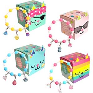 Joy Toy Joytoy - La casa delle Bambole di Gabby (Gabby's Dollhouse) - 1 Surprise Box con Un Braccialetto e 3 ciondoli (Il Motivo Non Si può Scegliere!)