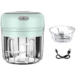 SHUNYOU Mini tritatutto elettrico, piccolo frullatore da cucina, verdura portatile, frutta, carne, aglio, cipolla e zenzero, può essere utilizzato per insalata di alimenti per bambini, ricarica USB 250 ml e