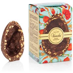 Venchi - Collezione Pasqua - Mini Uovo di Cioccolato Brutto&Buono Latte con Nocciole Piemonte IGP, 70 g - Con Sorpresa - Fatto a Mano - Idea Regalo - Senza Glutine