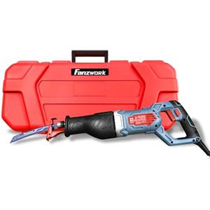 FANZTOOL FANZWORK Sega a Gattuccio Elettrica 1100W - Seghetto Elettrico con 0-2500 SPM, LED, Inclusa Lama, con Cavo da 4 m - Per Legno, Metallo e plastica e molto altro - Cambio lama Senza Attrezzi