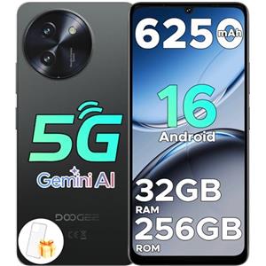 DOOGEE Note 59 Pro Smartphone 5G Android 16, 6.75" 120Hz 32GB+256GB/TF 2TB Cellulare, T8200 Octa-Core Telefono, 6250mAh/Gemini AI/16MP+8MP/Fingerprint/Face ID/5G Dual SIM/Widevine L1/OTG/Tipo-C/NFC