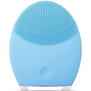 FOREO LUNA 2, Spazzola pulizia viso personalizzata e massaggiatore anti-età, Pelli Miste, Azzurro