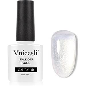 Vnicesli Smalto Semipermente per Unghie in Gel UV LED Smalti Colorati Gel per Manicure Gel Polish Soak Off Smalti Semipermanenti per Unghie Brillantezza Trasparente 10ml