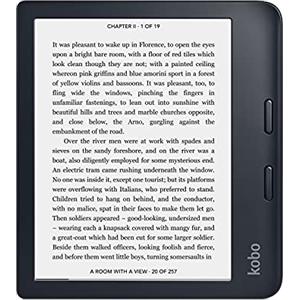 Kobo Libra 2 | eReader | Touchscreen impermeabile da 7 | Antiriflesso | Luminosità e temperatura colore regolabili | Riduzione luce blu | eBook | WiFi | 32 GB | Tecnologia Carta E Ink (Nero)