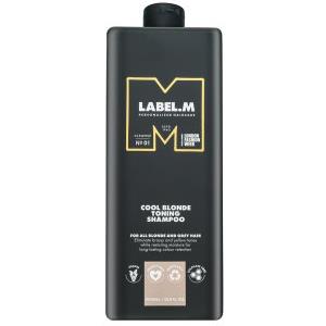 Label.M Cool Blonde Toning Shampoo shampoo tonico per capelli biondo platino e grigi 1000 ml