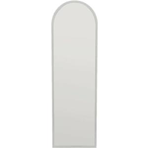 Dmora - Specchio Zaniah, Specchiera, Articolo d'arredo a Muro, Decorazione con Specchio, 50x2h160 cm, Bianco