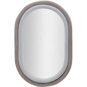 Dmora Specchio Blello, Specchiera, Articolo d'arredo a Muro, Decorazione con Specchio, 60x4 h90 cm, Tortora e Grigio