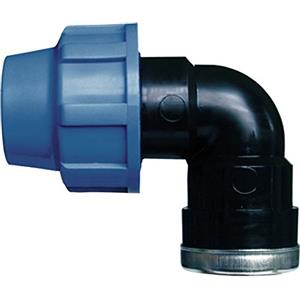 Cornat Sistema di irrigazione angolare Tubo PE Ø 40 mm, Filettatura Interna 1 1/4 Pollici, Polipropilene, per Acqua Fredda