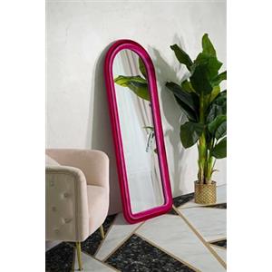 Dmora Specchio Bondone, Specchiera, Articolo d'arredo a Muro, Decorazione con Specchio, 60x4 h160 cm, Fucsia