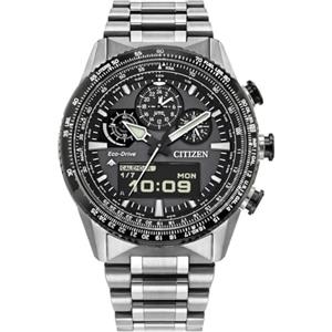 Citizen JV2006-55H Promaster Skyhawk Orologio da uomo in acciaio inox solare grigio argento