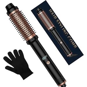 Elecbee Spazzola Termica 3 In 1, Spazzola Termica 38 mm Lcd 120-200 ℃ Spazzolas Rotonda Riscaldata a Doppio Ptc, Spazzole Per Ricci, Piastra Per Capelli Spazzoles Asciugatura Naturali Asciugatura Lisciatura