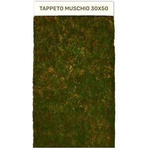 Gesar art in progress Gesar Muschio per presepe Natalizio Realistico - Tappeto Muschio e Carta presepe Verde per Base e Sfondo presepe Paesaggio Fai da Te con Accessori e licheni (30X50 cm)