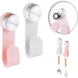 mongtsamz Porta Coperchi Pentole con Ventosa, Porta Coperchi Pentole Senza Trapano Regolabile, Portacoperchi da Cucina Salvaspazio, Organizer Coperchi Pentole Girevole per Cucina, Camera da Letto(2 Pezzis)